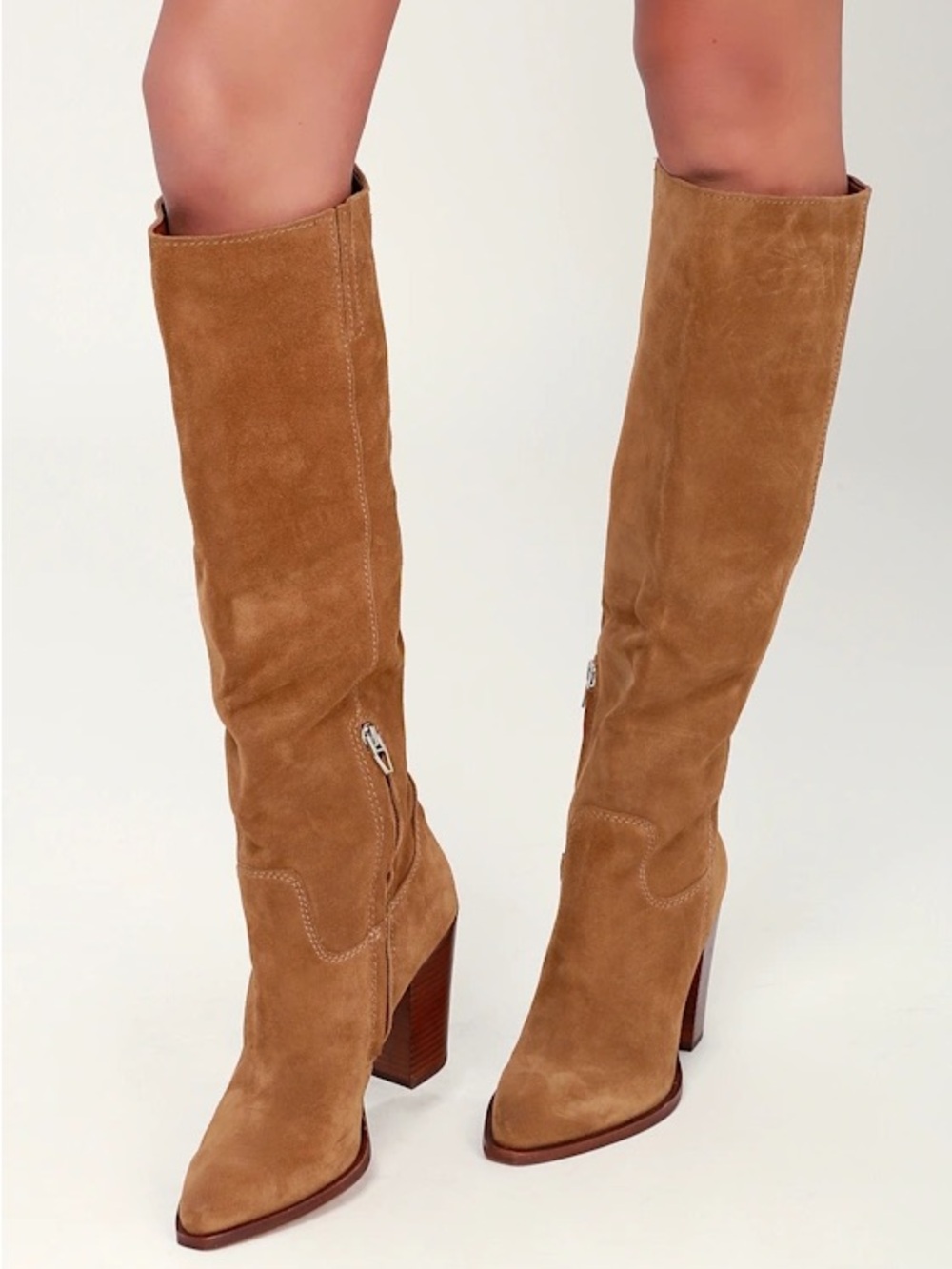 Women's Tall Suede Brown Boots - Classic Knee-High Style